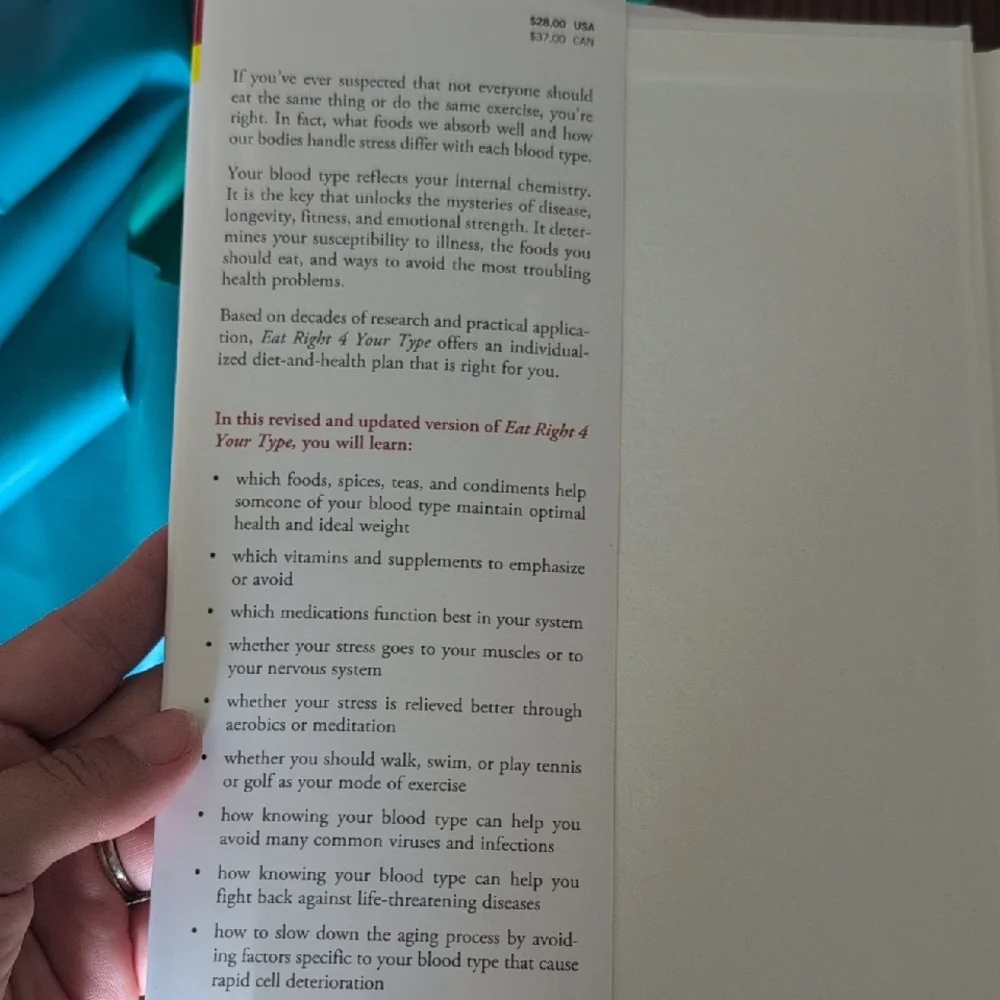 Eat Right 4 Your Type Book by